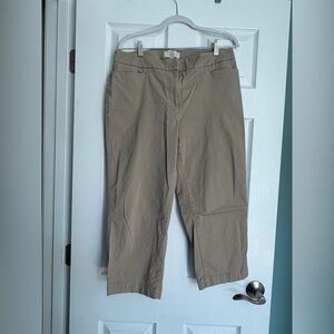 Talbots Beige Cropped Chinos